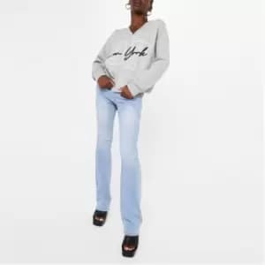 I Saw It First V Neck New York Baseball Sweatshirt - Grey