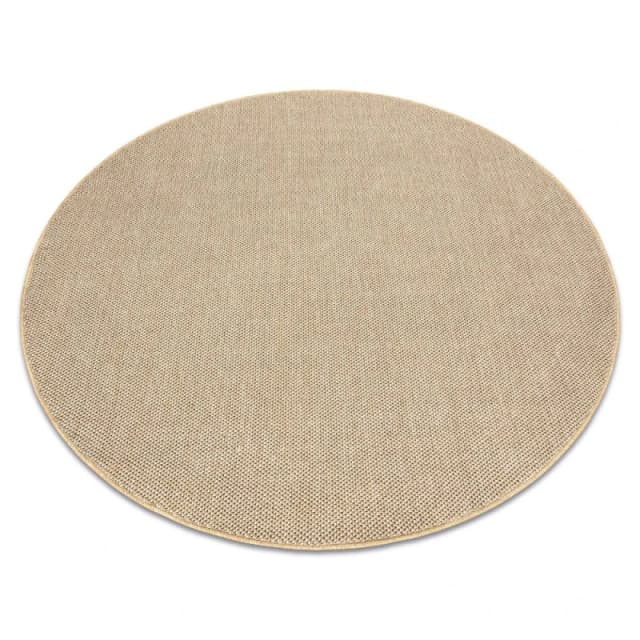 RugsX Casablanca Loom Rug in Beige Size: 133cm diameter Beige Unisex 133cm diameter