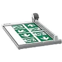 Leitz Precision Office Paper Trimmer 9028 A3 420 mm Retractable Rotary Blade Straight, Wave and Perforated Cut Grey 15 Sheets