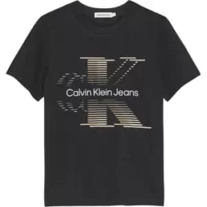 Calvin Klein Jeans Lined Monogram T-Shirt - Black