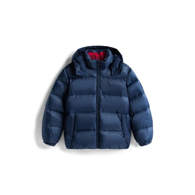 Tommy Hilfiger Hooded Padded Jacket Navy Blue Baby 10Y (138CM);12Y (150CM);14Y (156CM)