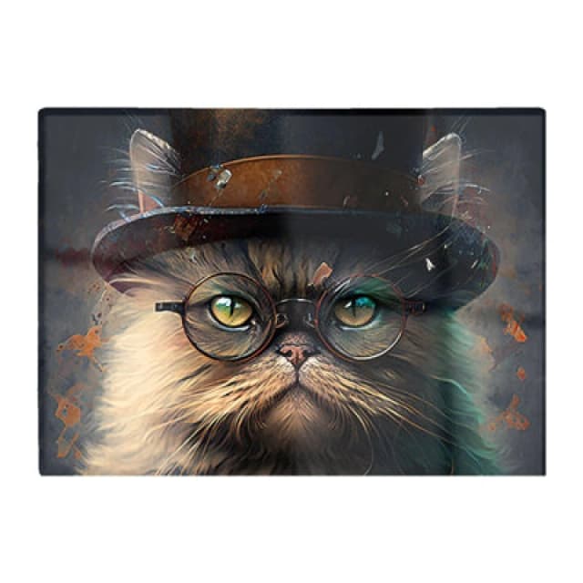 Warren Reed Designer Persian Cat With Glasses Splashart Chopping Board