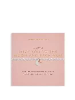 Joma Jewellery Mother'S Day A Little... Love You To The Moon And Back Mum - Silver And Rose Gold Bracelet - 17.5Cm Stretch