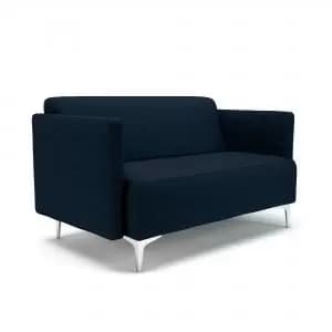 Napa Slim Arm 125cm Wide Sofa Forward Fabric Chrome Feet