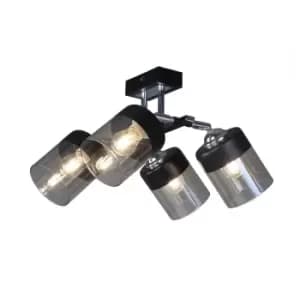 Porto Ceiling Spotlight Clusters, Black, 4x E14