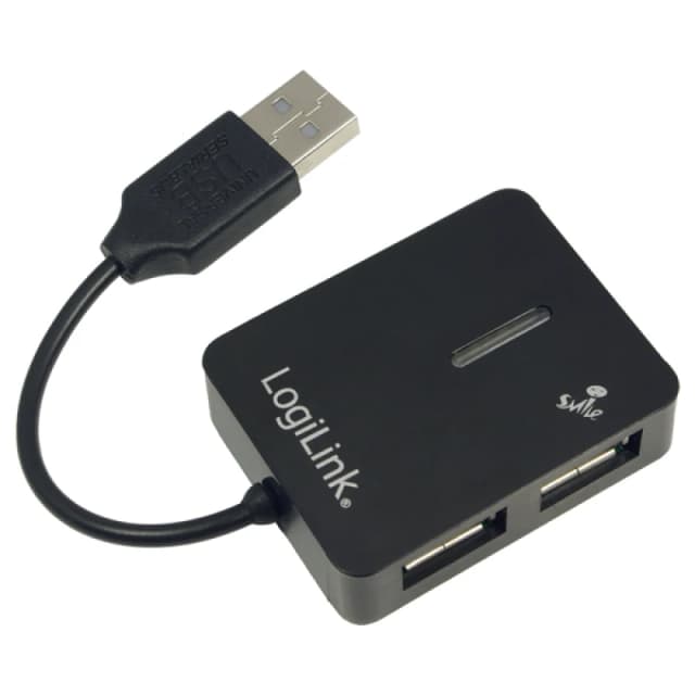 LogiLink USB 2.0 4-Port Hub 480 Mbps Black