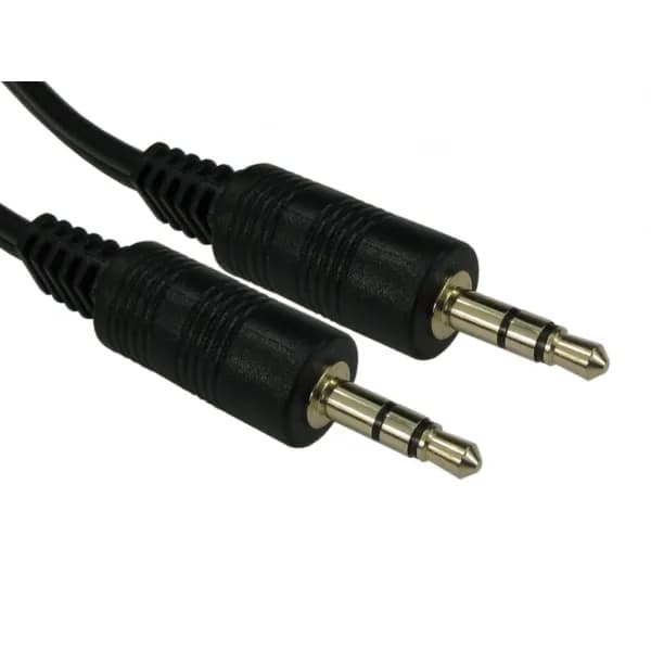 Cables Direct 0.5m 3.5mm Stereo Audio Cable, Black