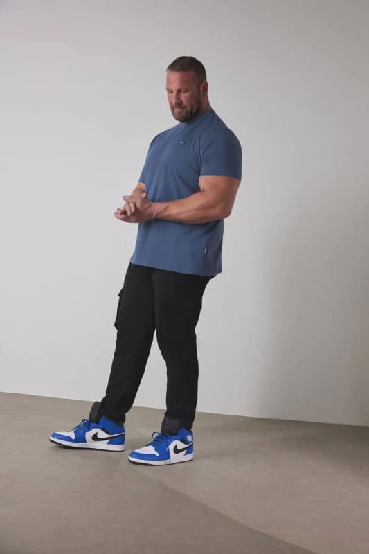 BadRhino Mens Stretch Cargo Trousers in Black Size: 52R Black Male 52R