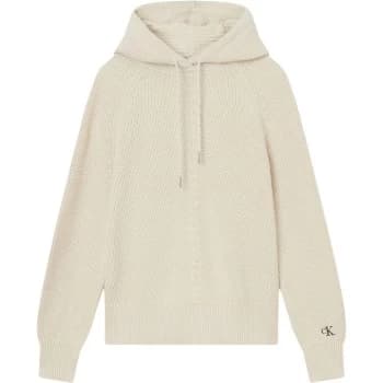 Calvin Klein Jeans Premium Knit Hoodie - MUSLIN ACJ