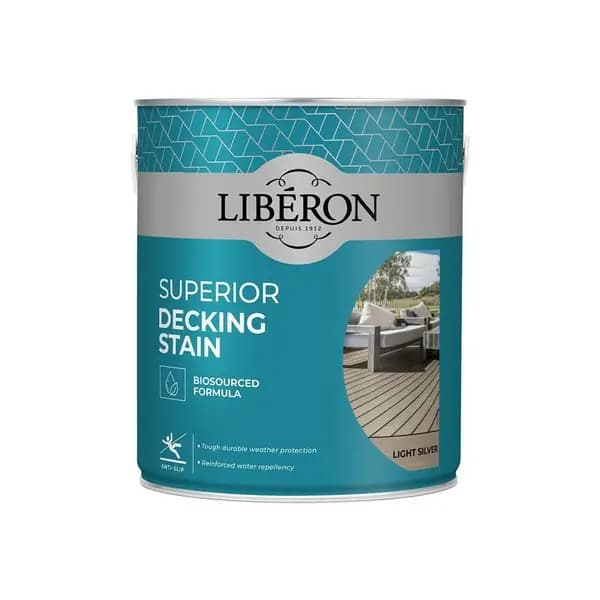 Liberon Superior Decking Stain LIB126120 Colour: Light Silver