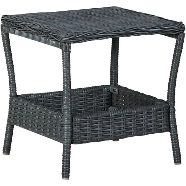 VIDAXL Garden Table Dark Grey 45x45x46.5cm Poly Rattan Vidaxl 8720286156148