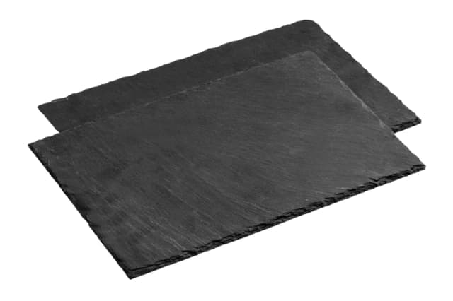 Premier Housewares Set Of Two Slate Rectangular Placemats Grey unisex