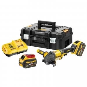 DEWALT DCG418 54v XR Cordless FLEXVOLT High Power Angle Grinder 125mm 2 x 6ah Li-ion Charger Case