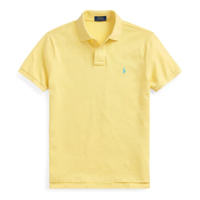 Polo Ralph Lauren Cotton-Pique Custom Slim Fit Polo Shirt - L Yellow Tops male 710782592021 L