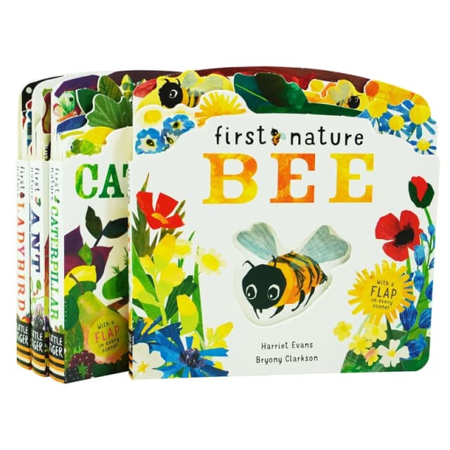 First Nature 4 Books Childrens Collection Set (ANT, BEE, CATERPILLAR & LADYBIRD) Harriet Evans Books