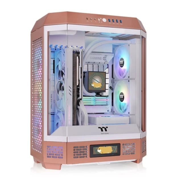 Thermaltake The Tower 600 Mocha Mousse E-ATX Tempered Glass ARGB Gaming PC Case - CA-1Z1-00MUWN-00