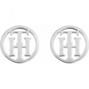 Tommy Hilfiger Stainless Steel TH Logo Stud Earrings