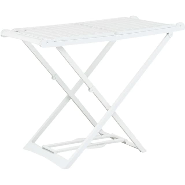 VIDAXL Folding Clothes Dry Rack White Plastic vidaXL 8719883860008