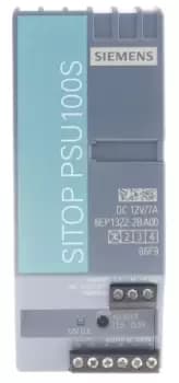Siemens SITOP PSU100S Switch Mode DIN Rail Power Supply 85 132V ac Input, 12V dc Output, 7A 84W