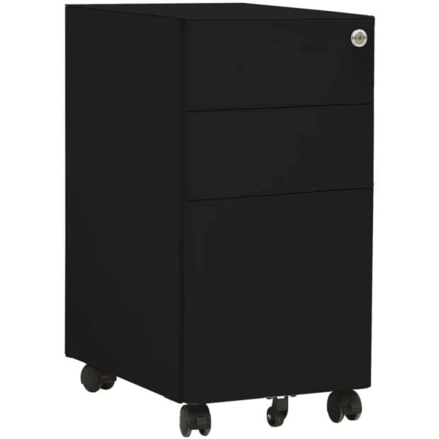 VIDAXL Mobile File Cabinet Black 30x45x59cm Steel Vidaxl 8720286564158