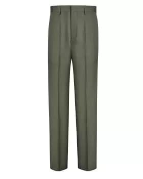 Cotton Traders Mens Flat Front Supreme Trousers in Green