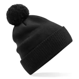 Beechfield Snowstar Organic Cotton Beanie (One Size) (Black)