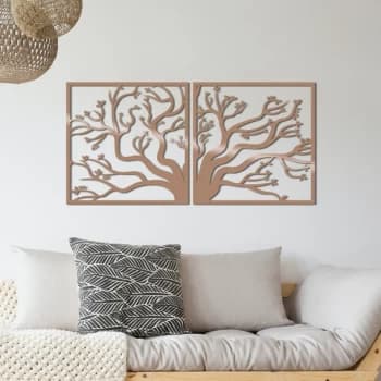 Tree2 - Copper Copper Decorative Metal Wall Accessory
