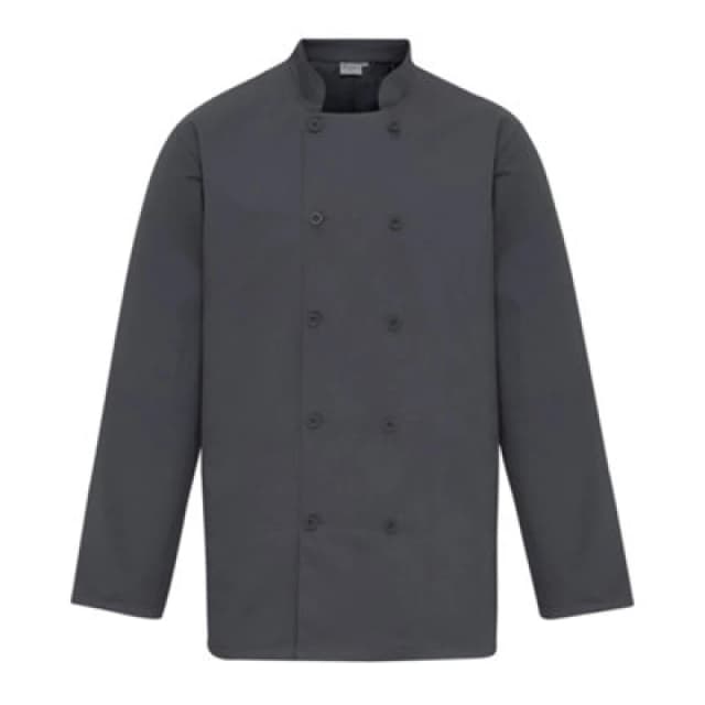 Premier Premier Men Chefs Jacket Pack of 2 in Dark Grey Size: X-Small Dark Grey XS Male 5059269108557