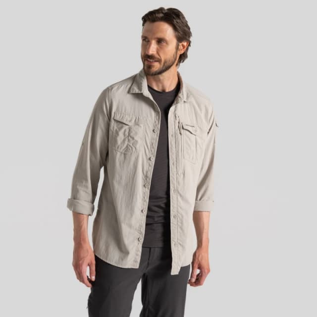 Craghoppers Nosilife Adventure' Long Sleeve Shirt Cream