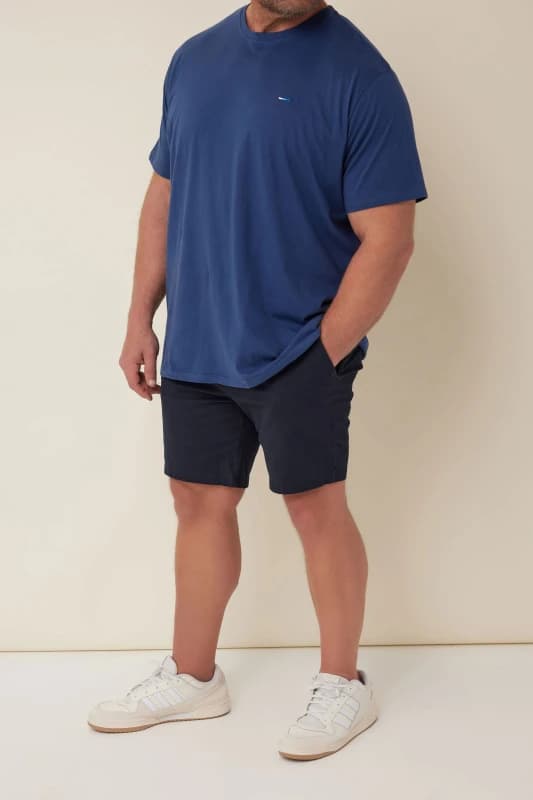 BadRhino BadRhino Men Stretch Chino Shorts in Mid Navy Size: 40R Mid Navy 40R Male 5059738084726