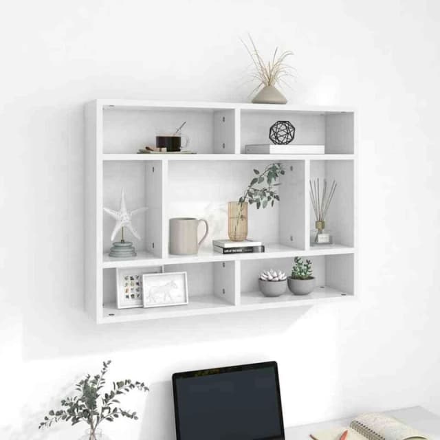 VIDAXL Wall Shelf White 75x16x55cm Engineered Wood Vidaxl 8720286586242