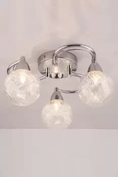 LED Semi-Flush Ceiling Light, Swirl Arms, 3000K