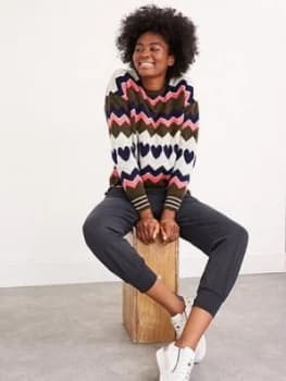 White Stuff Slumber Heart Jumper - Khaki