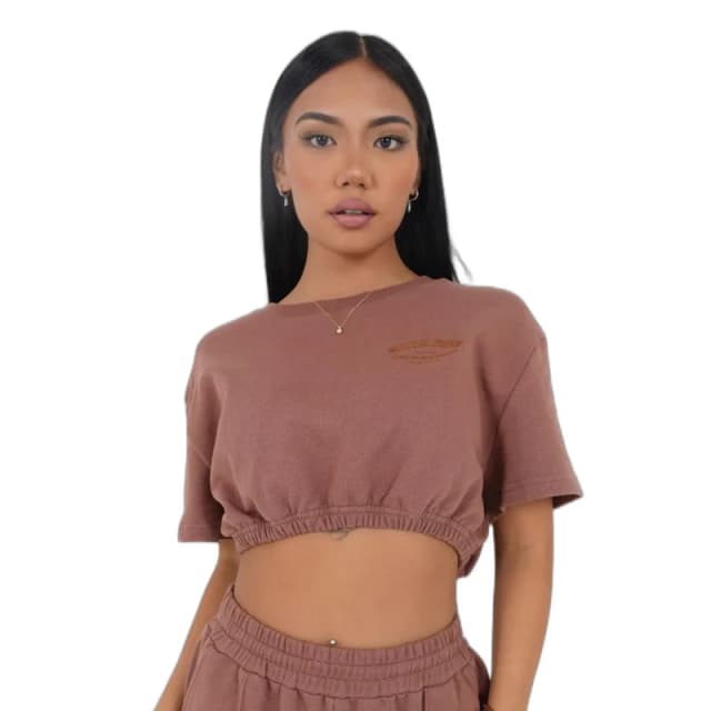 Sixth June Womens T-Shirt Sixth June Embroidery Marron Female S