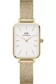 Daniel Wellington Ladies Quadro Evergold Watch with Pressed Mesh Strap