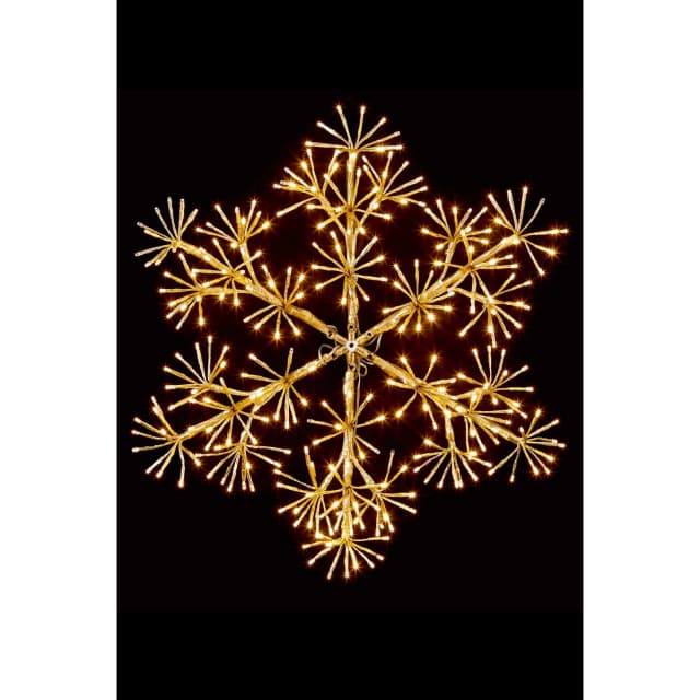 Premier Decorations Premier 90cm 660 LED White Snowflake Motif Metal/Plastic