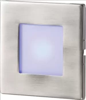 KnightsBridge Stainless Steel Recessed LED Wall Light Single Blue