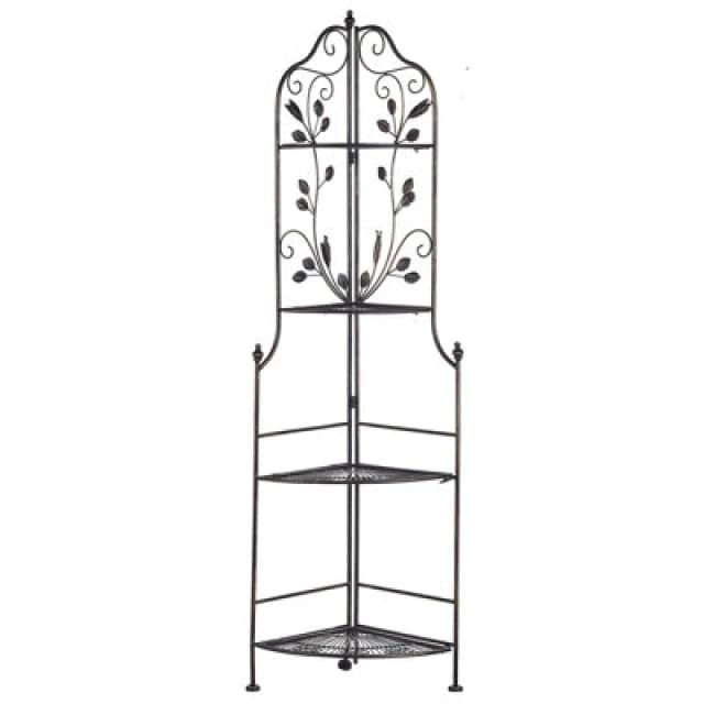 Beliani Corner Shelving Unit Siderno Metal 35cm 35cm Black