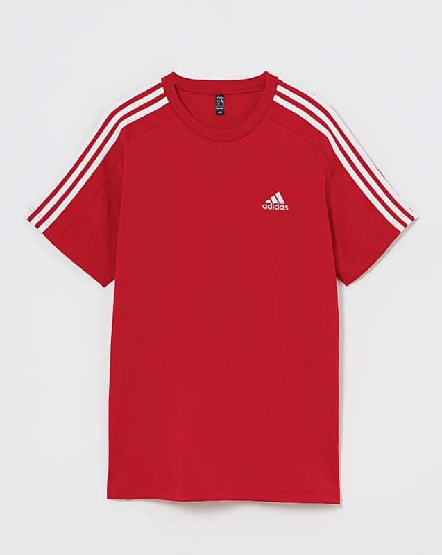 Adidas adidas 3 Stripes T-Shirt RED Male M37/40 DA93702
