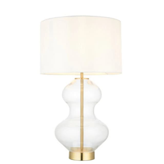 EDITE Zelda Shaped Glass Table Lamp with Shade White ONE SIZE