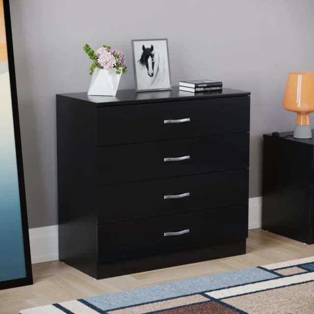 Lassic Vida Designs Riano 4 Drawer Chest Black unisex 4 Drawers