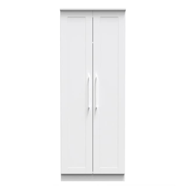 Ripon 2 Door Wardrobe In White Ash (Ready Assembled)