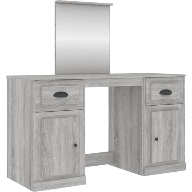 VIDAXL Dressing Table with Mirror Grey Sonoma 130x50x132.5cm Vidaxl 8720845822705