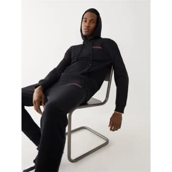 True Religion Pullover Logo Hoodie - Black