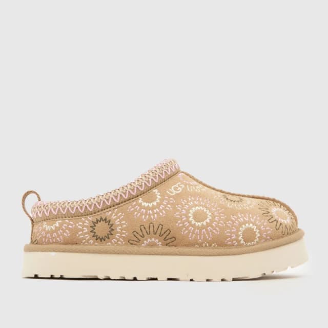 UGG Mustard Seed Tazz Sunwave Stitch Girls Junior Slippers Mustard Seed UK 2 (EU 35)