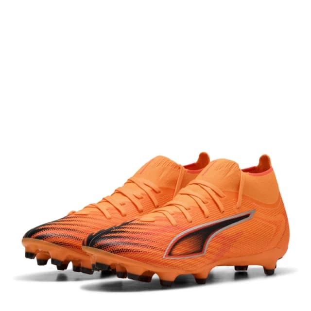 Puma Ultra 5 Match+ Womens Firm Ground Football Boots Orange/Black female 3 (35.5)