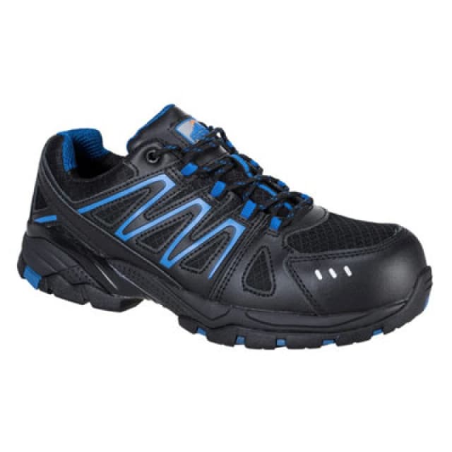 Portwest Compositelite Vistula Safety Trainers FC67BKR39 Colour: Black / Blue