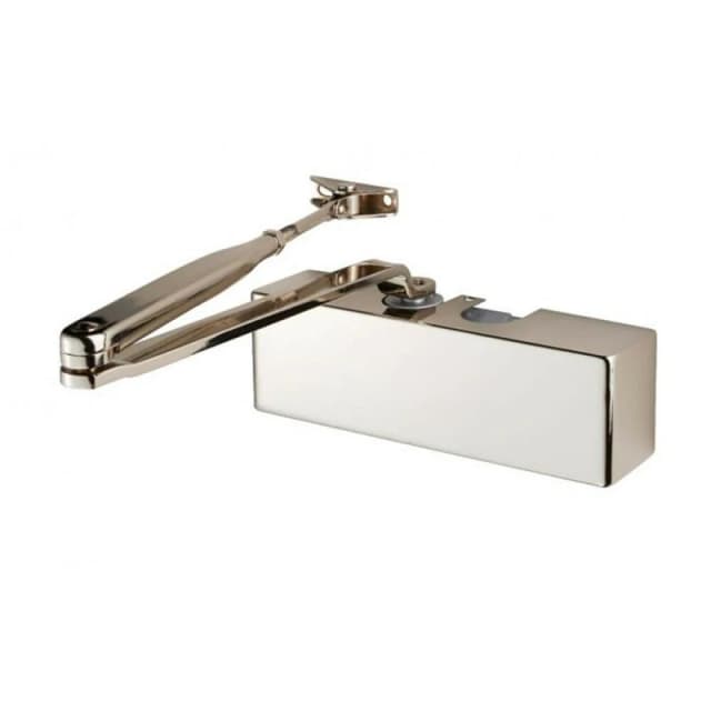 Loops Template Adjustable Overhead Door Closer Upto 80kg Doors Polished Nickel Metallics