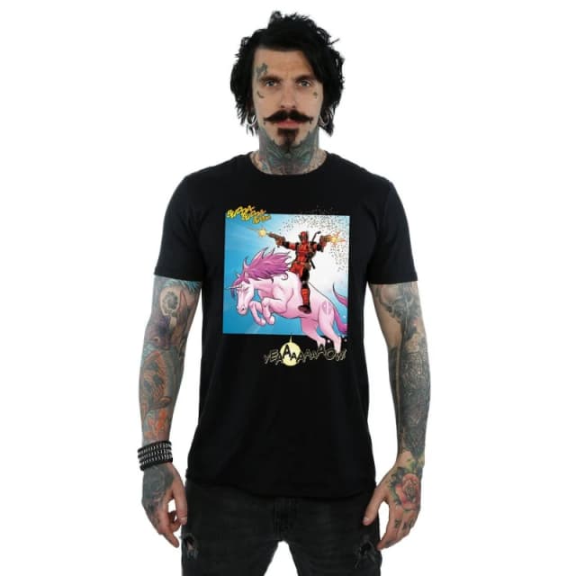 Marvel Marvel Men Deadpool Hey You T-Shirt in Black Size: Small Black S Male 5057736837191