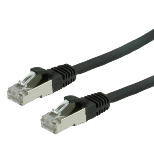 VALUE S/FTP Patch Cord Cat.6. halogen-free. black. 0.5 m